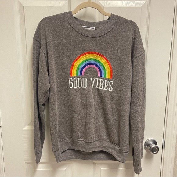 Sub_Urban Riot Gray Rainbow Crewneck Sweater - Picture 1 of 8